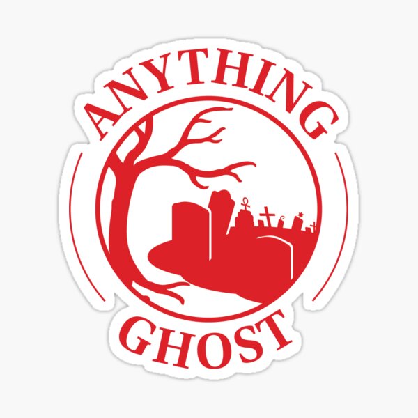 Anything Ghost Graveyard Logo (red) Sticker