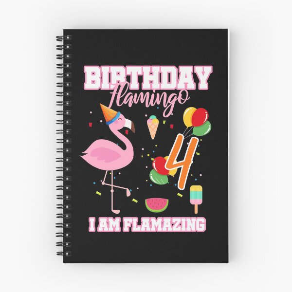 Item preview, Kids Flamingo Birthday Party Flamazing 4 years designed and sold by NeXore.