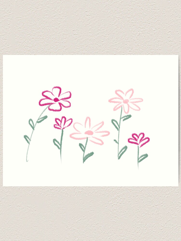 Minimalist flowers drawing