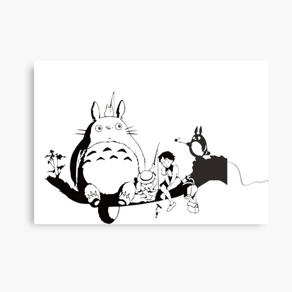 Ghibli Studio - The retro Totoro Tree Metal Print