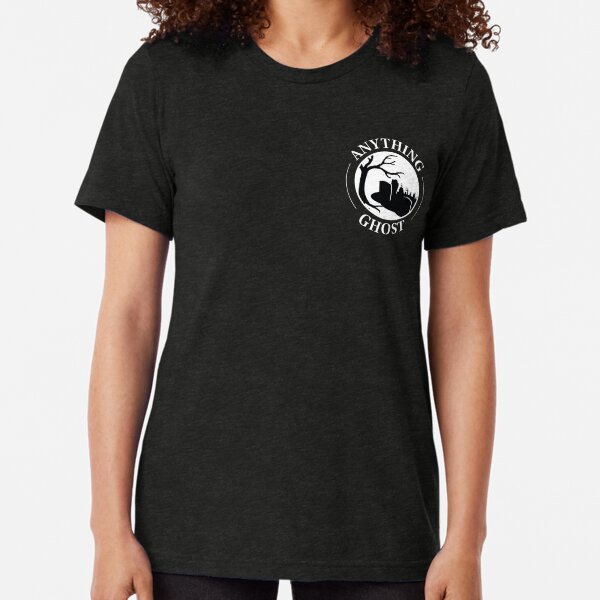 Anything Ghost Graveyard Logo (for dark background or material only) Tri-blend T-Shirt
