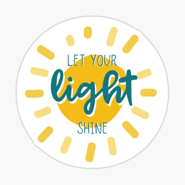 Let Your Light Shine' Suncatcher Sticker – Modern Catholic Goods