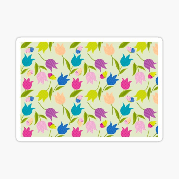 Decorative Tulips Pattern Sticker