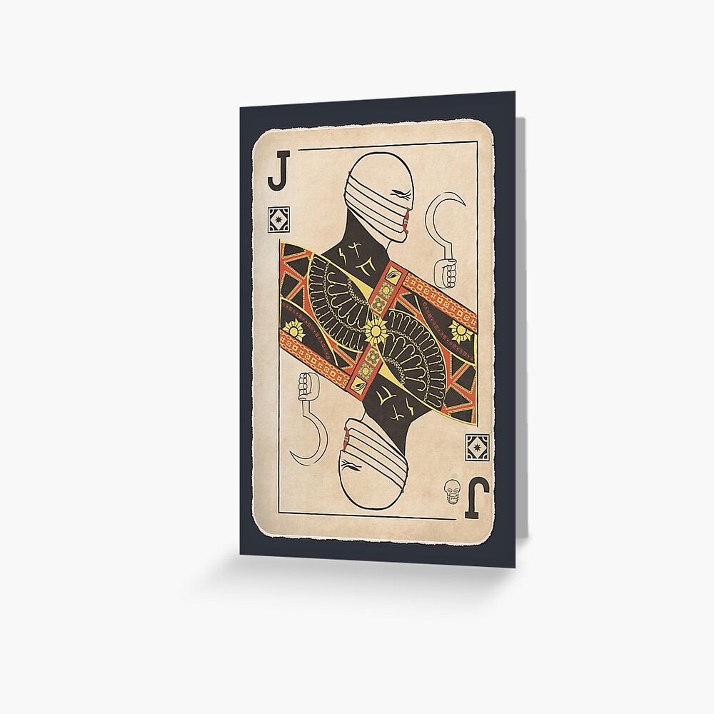 Hellraiser Chatterer Cenobite Playing Card Greeting Card By Nicholasvince Redbubble