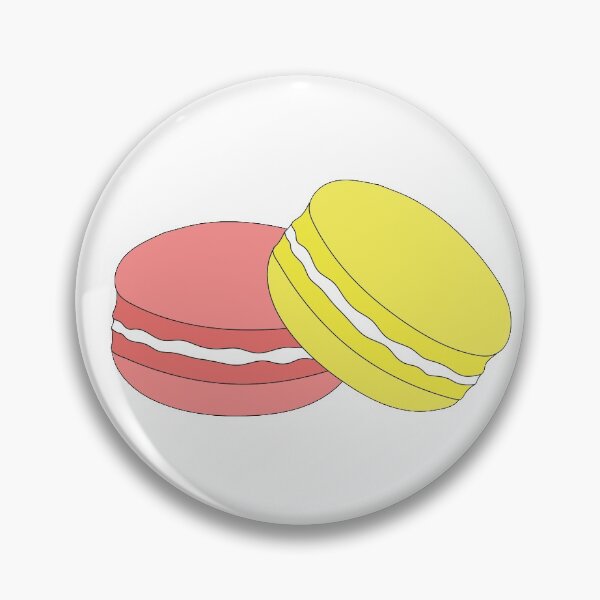 Item preview, French yellow and pink macarons designed and sold by VictoriaDemart.