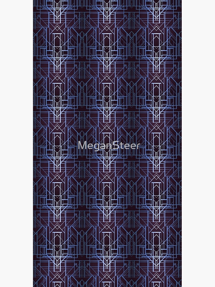 Geometric Deco in Blue by MeganSteer