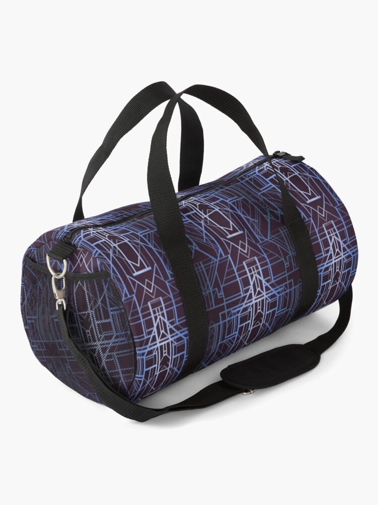 Alternate view of Geometric Deco in Blue Duffle Bag
