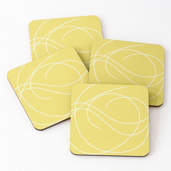 Item preview, Yellow and white swirls  designed and sold by HTPOP.