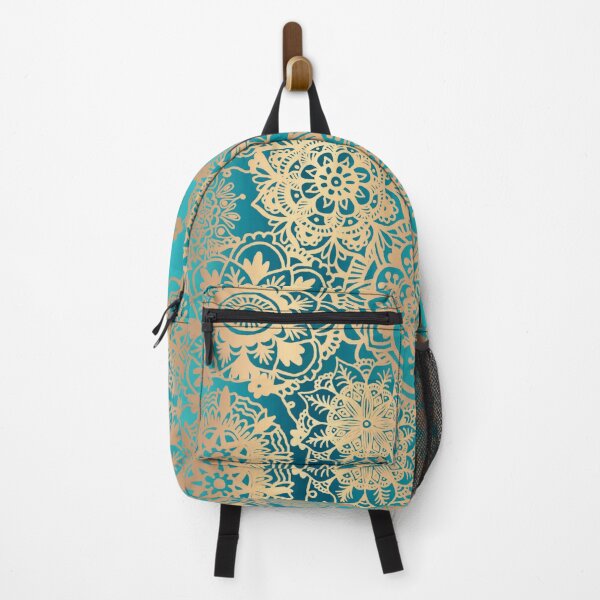 Item preview, Teal Green and Gold Mandala Pattern designed and sold by Julie Erin Designs.