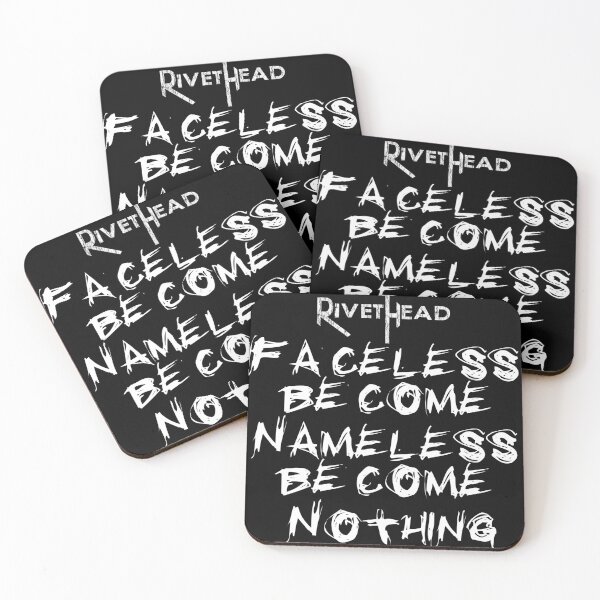 RIVETHEAD Fear Me lyrics Coasters (Set of 4)