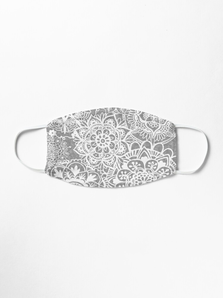 Alternate view of Soft Grey Mandala Pattern Mask