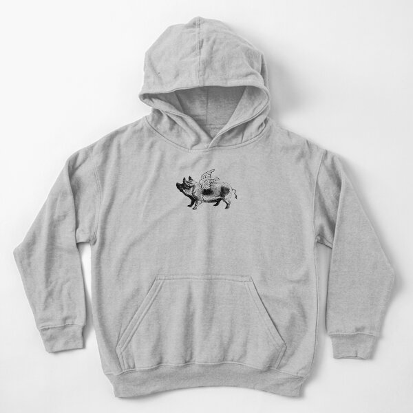 Pig with Wings | Flying Pig | When Pigs Fly | Pigs with Wings | Vintage Pig | Kids Pullover Hoodie