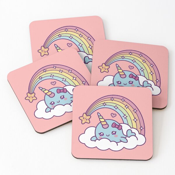 Item preview, Unicorn Narwhal Girl Dreams On Cloud With Rainbow designed and sold by finnimoo.