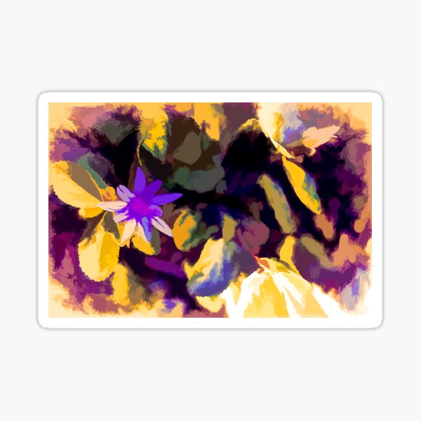 Background - Passion Flower - Molten Gold - Smuged Sticker