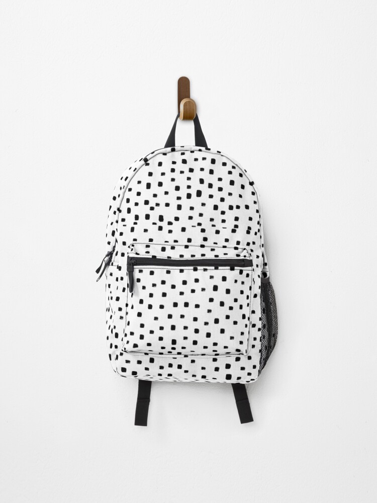 Black polka dot backpack hotsell