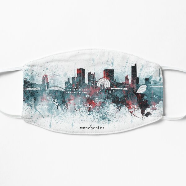 manchester skyline Flat Mask