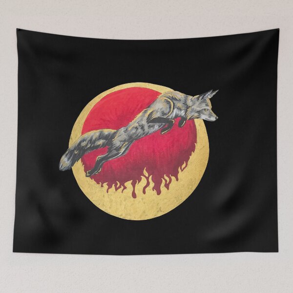 Item preview, Fire Fox Jumping designed and sold by Lady-Lilac.