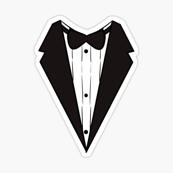 Suit Jacket Stickers Redbubble - rainbow vest w white dress shirt black tie roblox