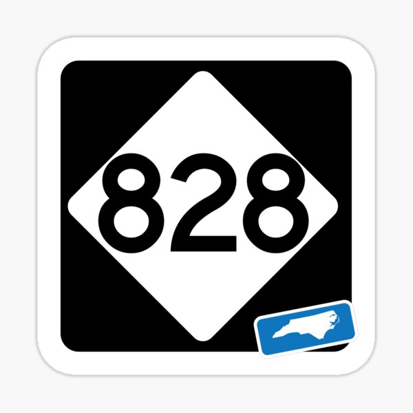 North Carolina State Route 828 (Area Code 828) Sticker
