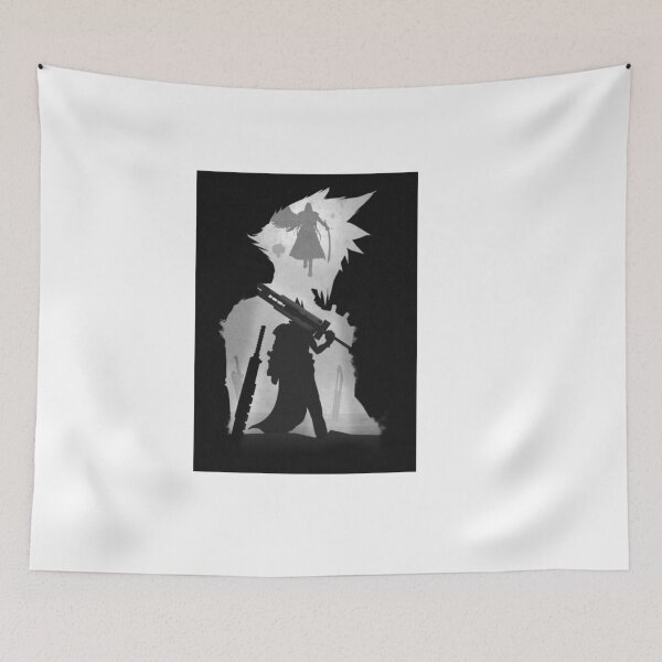 Item preview, Cloud Strife & Sephiroth - Final Fantasy VII - Black & White shadow  designed and sold by Nccrypt.