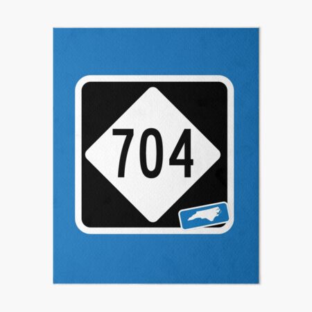 North Carolina State Route 704 (Area Code 704) Art Board Print