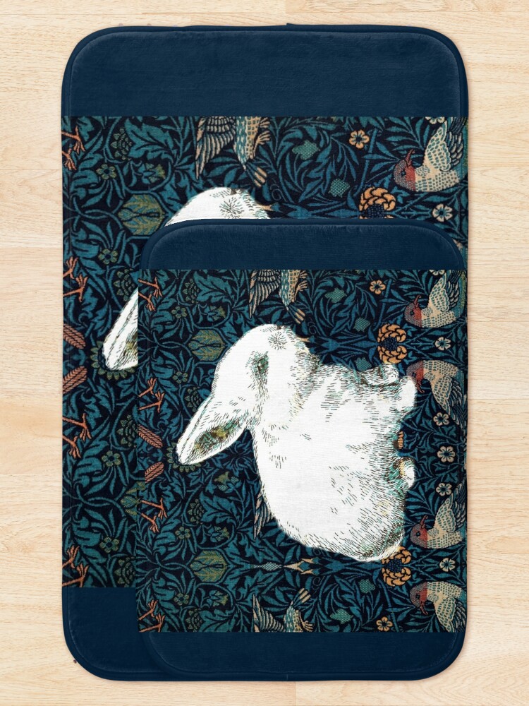 Alternate view of A Rabbit in Morris&#39;s Garden Bath Mat