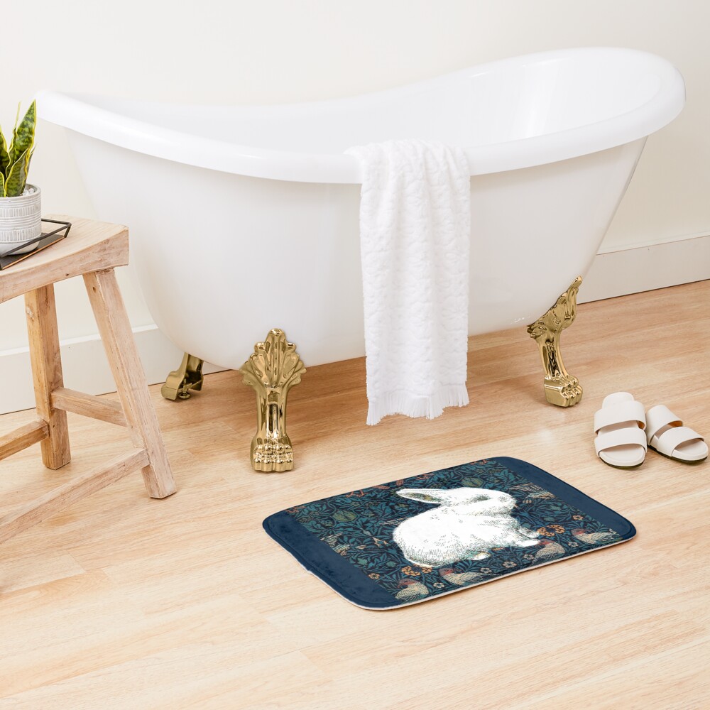 A Rabbit in Morris's Garden Bath Mat