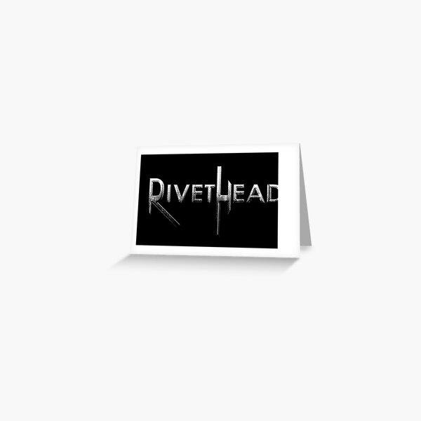 RIVETHEAD metal logo Greeting Card