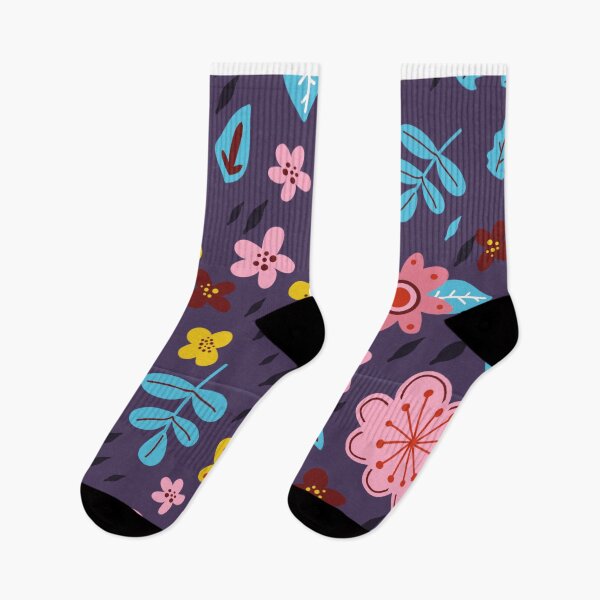 Item preview, Floral pattern flowers on purple gift designed and sold by Jelisandie.