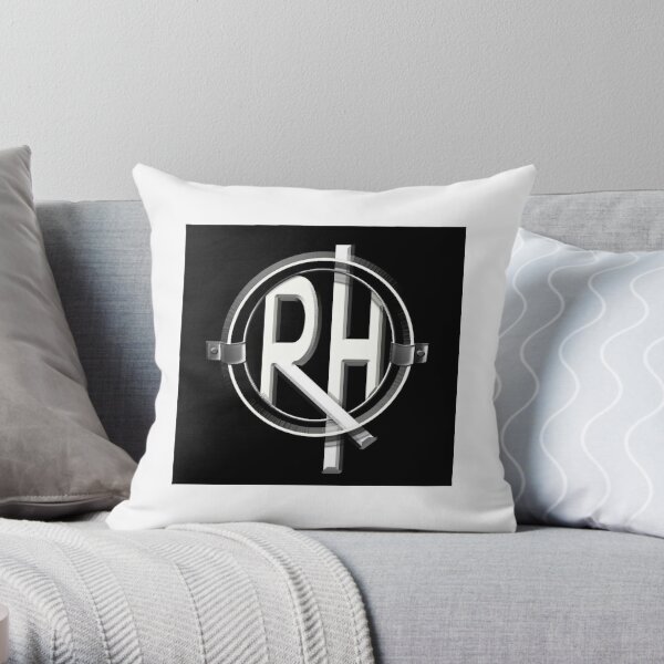 RIVETHEAD round logo Throw Pillow