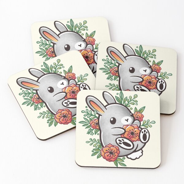 Item preview, Floral cute bunny designed and sold by NemiMakeit.