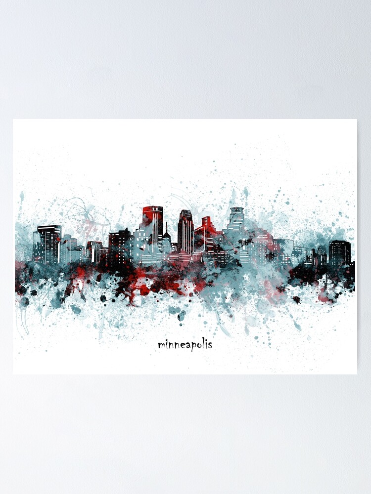 Minneapolis Skyline Poster By Bekimart2 Redbubble