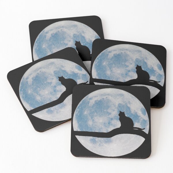 Item preview, Cat infront of the moon Silhouette designed and sold by Tim Scott.