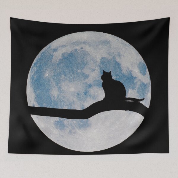 Item preview, Cat infront of the moon Silhouette designed and sold by Tim Scott.