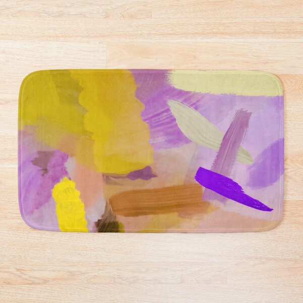 Item preview, splash brush painting texture abstract background in purple yellow designed and sold by Mrvell.