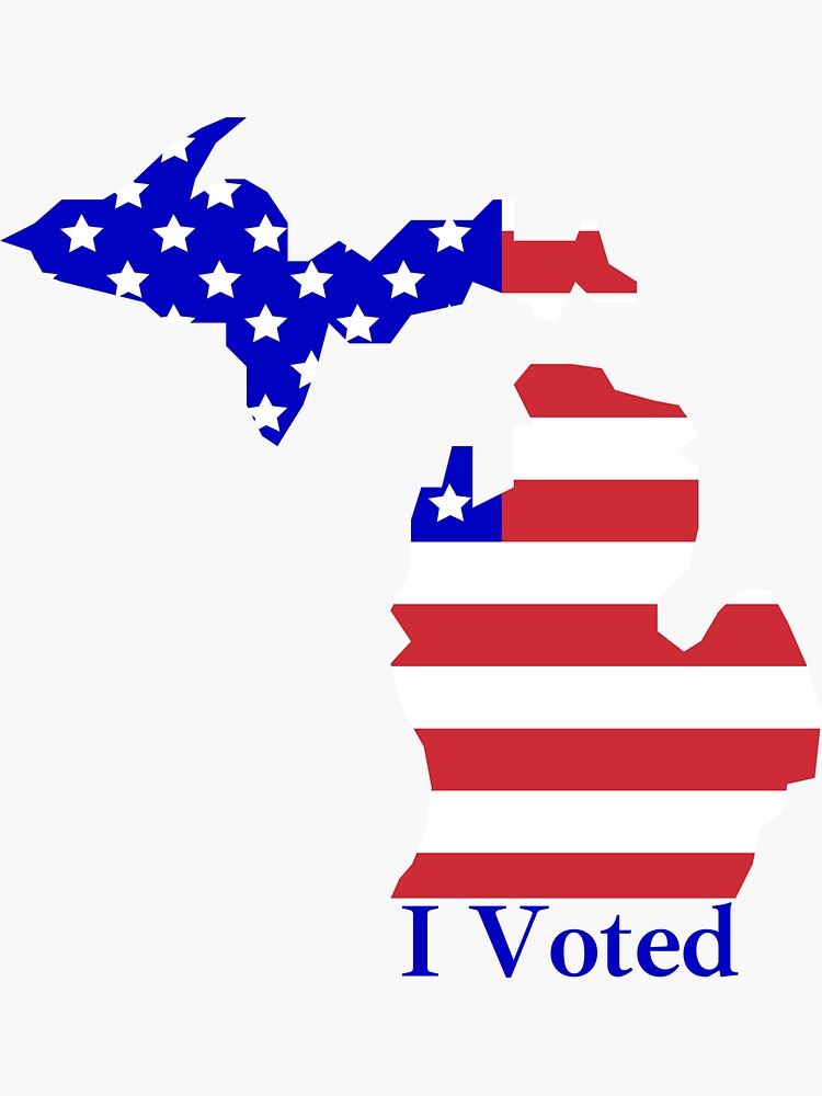 "I Voted Michigan" Sticker for Sale by Tucker22 Redbubble