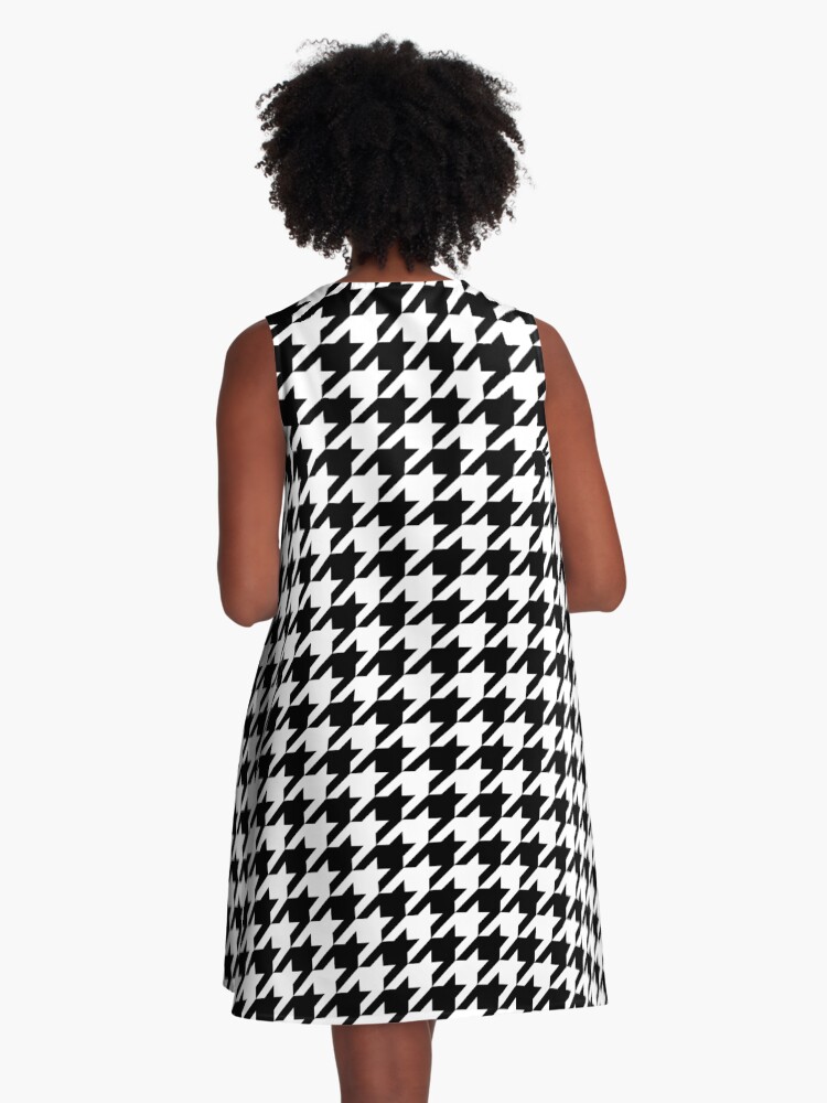 Thumbnail 3 of 4, A-Line Dress, traditional houndstooth pattern designed and sold by ImagineKaye.
