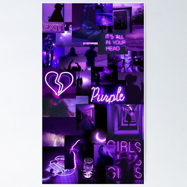 Purple Louis Vuitton  Wall collage, Neon purple, Purple walls