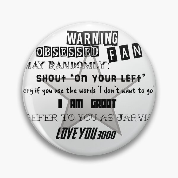 Item preview, Warning Obsessed Fan: Avengers designed and sold by FandomINK.