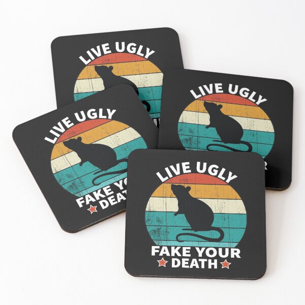 Item preview, Live Ugly Fake Your Death Opossum Funny Retro Vintage T-Shirt designed and sold by bestdesigns2020.
