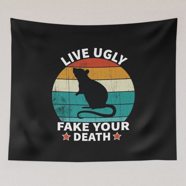 Item preview, Live Ugly Fake Your Death Opossum Funny Retro Vintage T-Shirt designed and sold by bestdesigns2020.