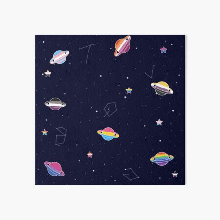 Item preview, LGBTQ Pride Planets & Stars in Space Pattern designed and sold by RyanDoodles.