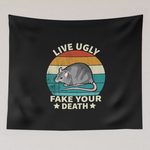 Item preview, Copy of Live Ugly Fake Your Death Opossum Funny Retro Vintage T-Shirt designed and sold by bestdesigns2020.