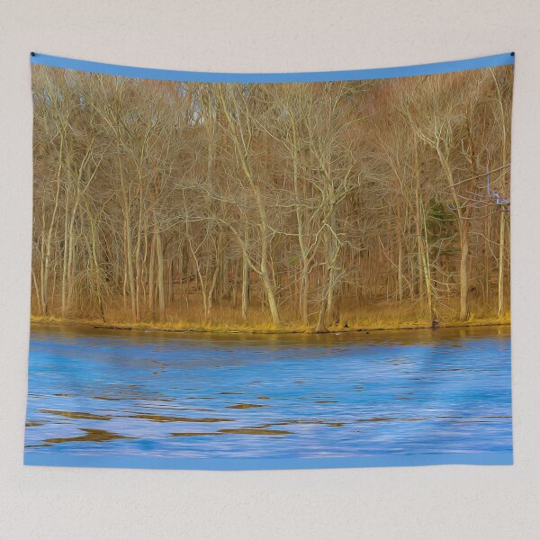 Item preview, Scenic frozen artistic rendering view Radnor Lake designed and sold by PhotoCaptures.