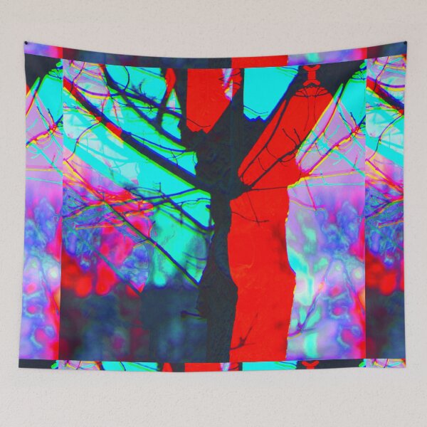 Item preview, Glitch Forest: Red and Blue designed and sold by Chand Khalid.