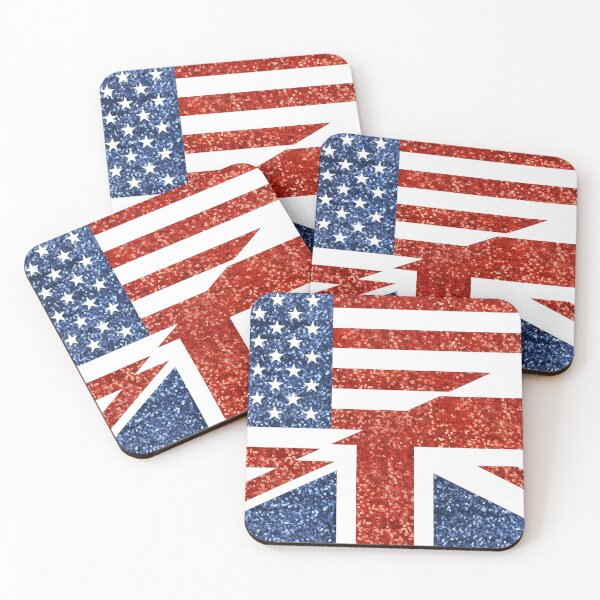 Item preview, glitter print usa uk flag designed and sold by Gossip Rag.
