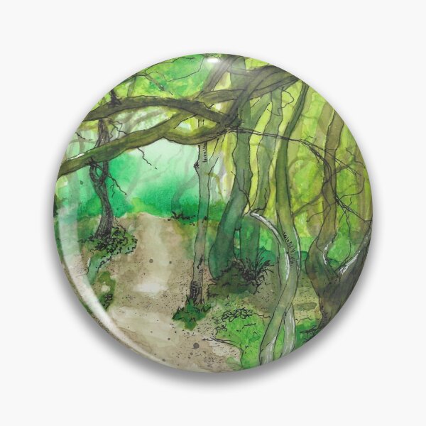 Item preview, A Woodland Walk in Lockdown | Peaceful Trees in Calming Greens designed and sold by CindyGetsArty.