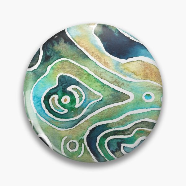 Item preview, Blue, green and gold abstract background designed and sold by Azyrielle.