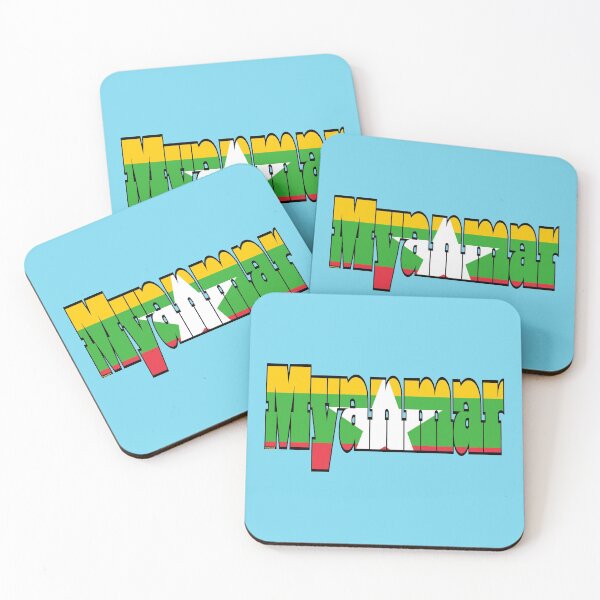 Item preview, Myanmar Font with Myanmar Flag designed and sold by Havocgirl.
