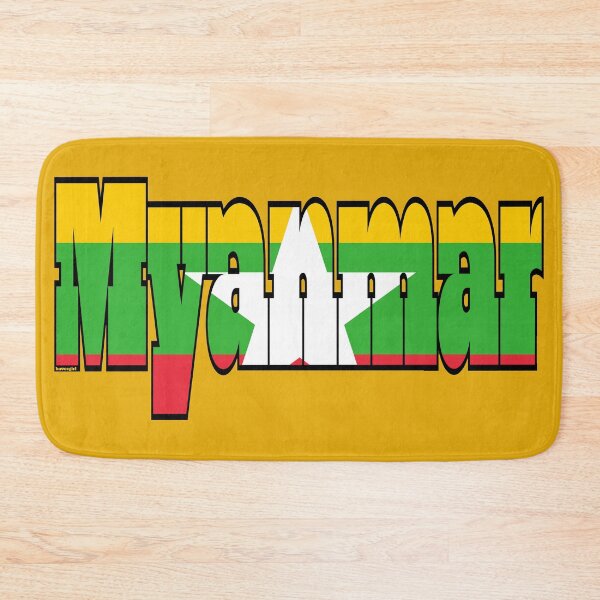 Item preview, Myanmar Font with Myanmar Flag designed and sold by Havocgirl.